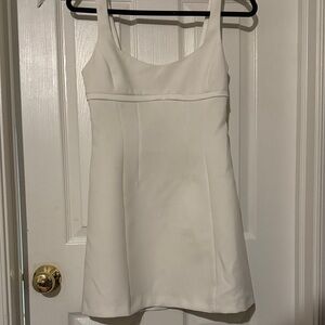Zara Cream Tank Mini Dress with Princess Seams